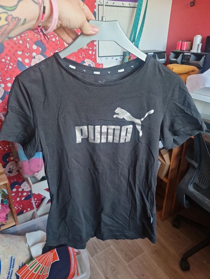T-shirt puma noir 13/14 ans