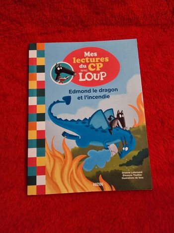 Livre mes lectures du CP avec loup Edmond le dragon et l'incendie