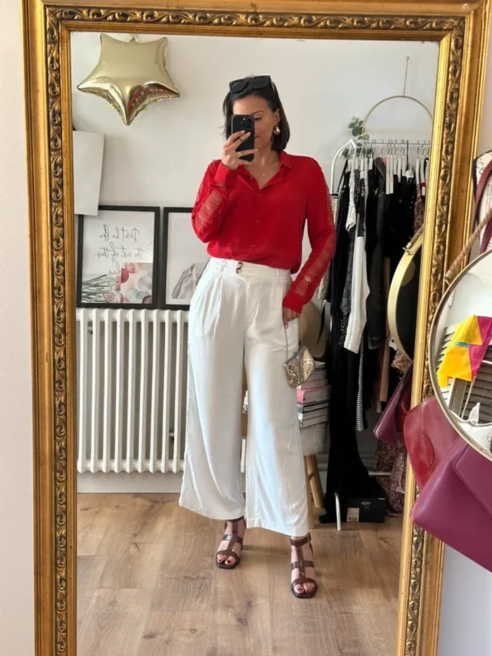 Chemisier The Kooples rouge taille 36 - photo numéro 3