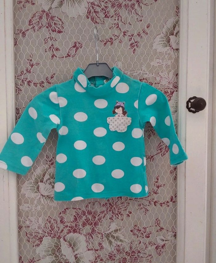 Pull rigolot à col roulé 3/6 mois Kitchoun