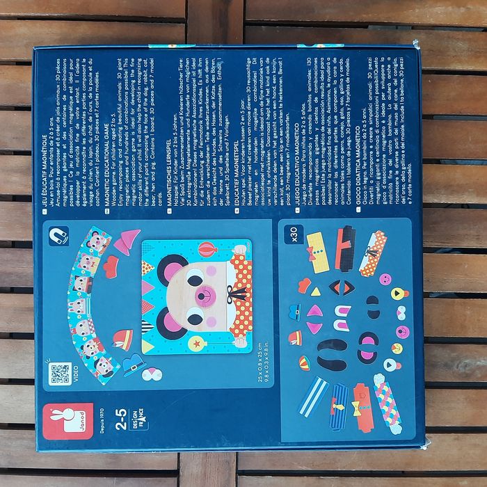 Jeu d’éveil Janod aimanté en bois Montessori design France - photo numéro 2