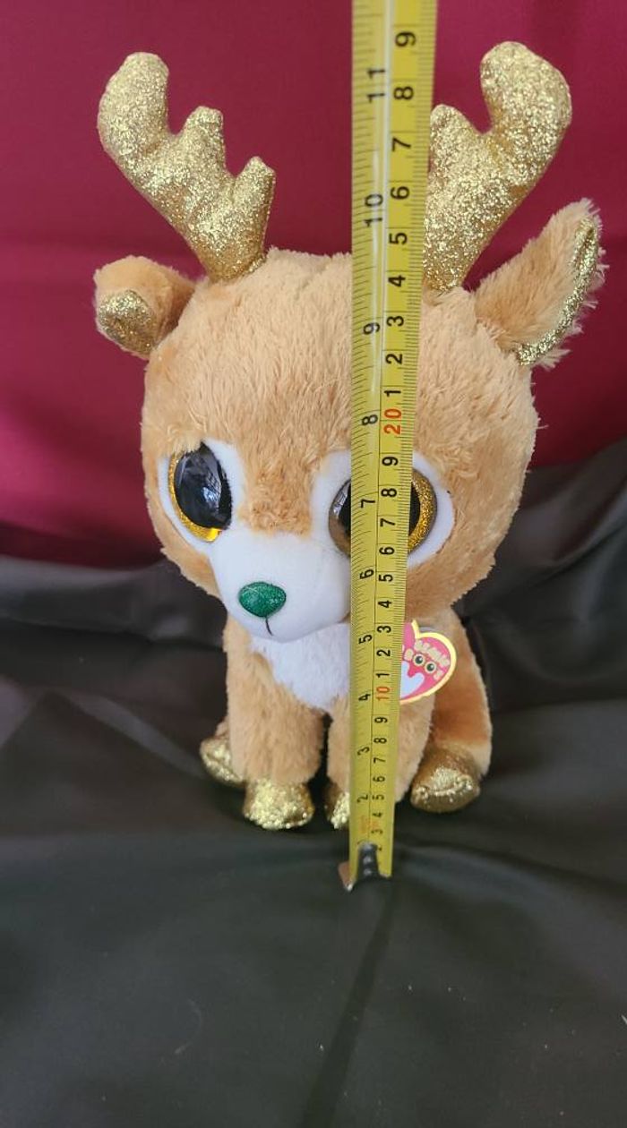 Peluche Glitzy le renne de Beanie Boo, 23 cm - photo numéro 4