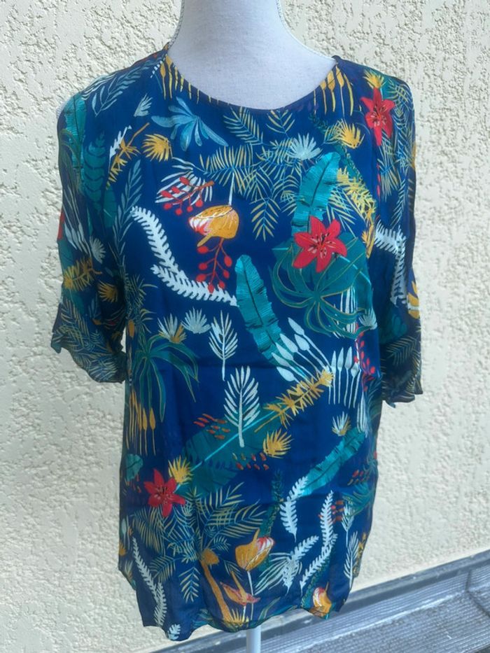 🌸 Blouse à fleurs style marin – Burton – Neuve 🌸