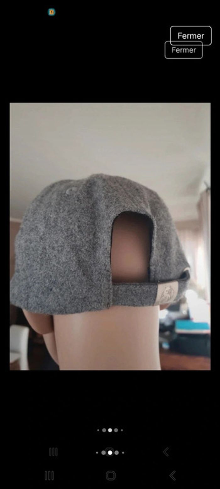 Casquette grise Ripndip réglable en 50% laine - photo numéro 6