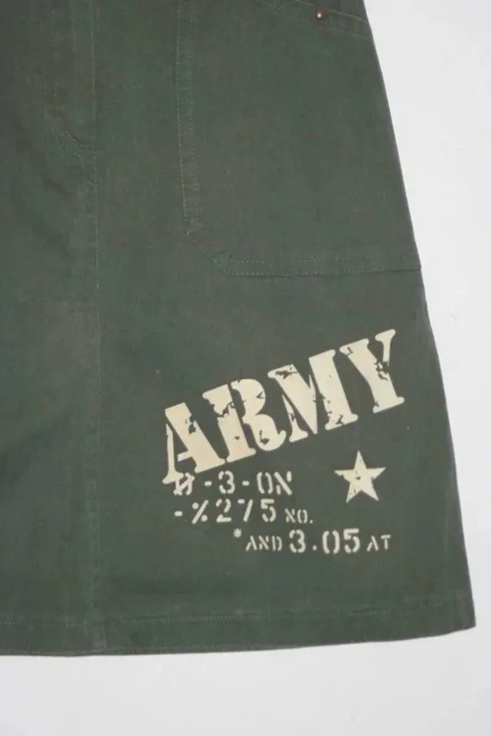 Jupe toile épaisse kaki petit 10 ans - photo numéro 2