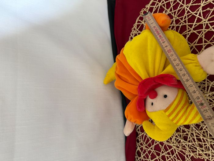 Doudou Arlequin jaune , orange , rouge - photo numéro 4