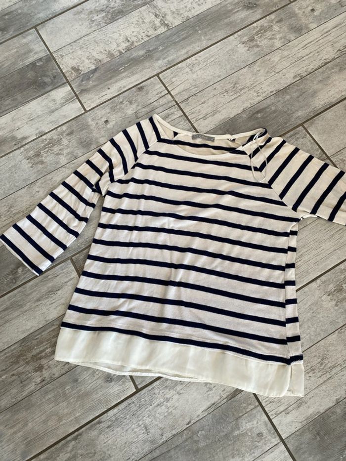 Haut top blouse manches trois quarts