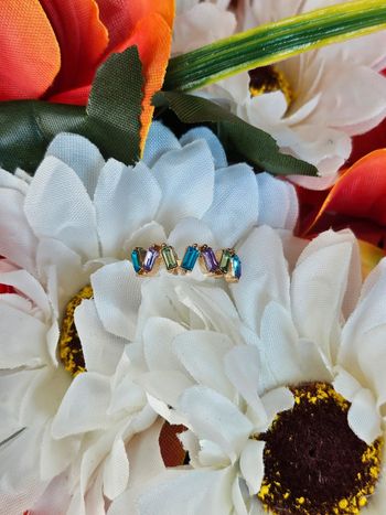 Bague avec multi pierres topaz