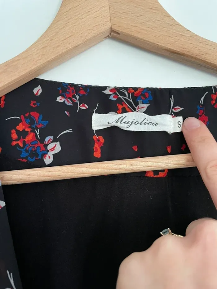 Robe Majolica portefeuille noire taille S - photo numéro 3