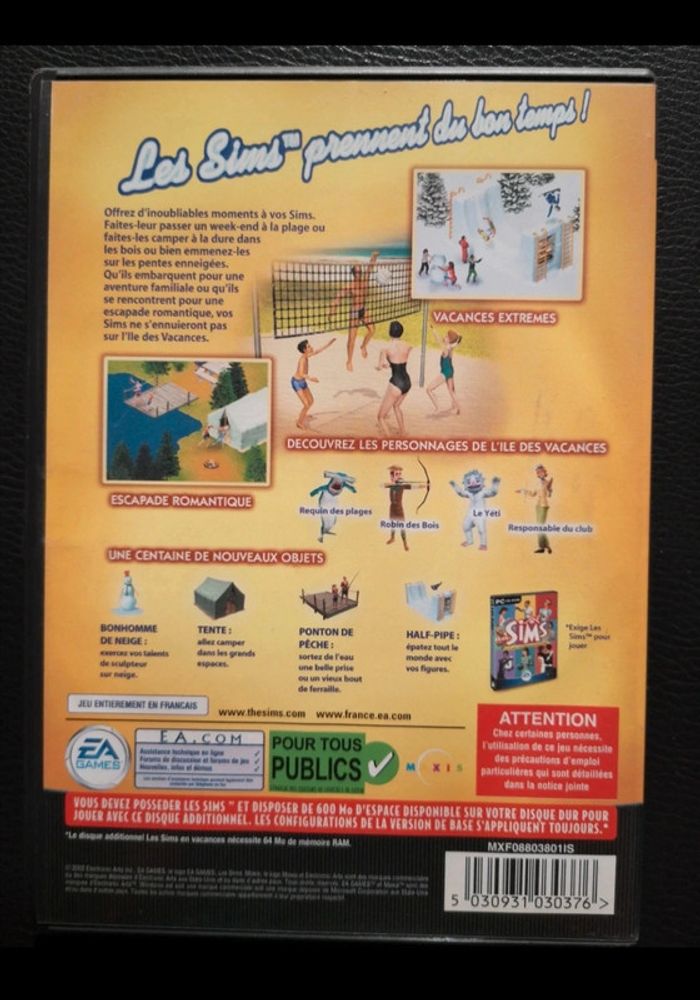 Jeu PC les Sims en vacances - photo numéro 2