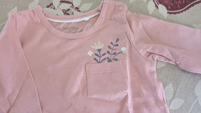 T.shirt manches longues à volants floral - photo numéro 2