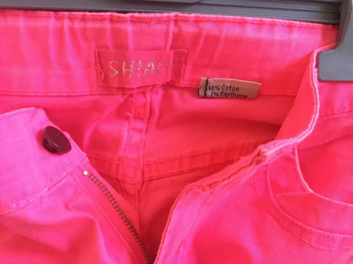 Pantacourt rose fluo quasi neuf 12 ans - photo numéro 3