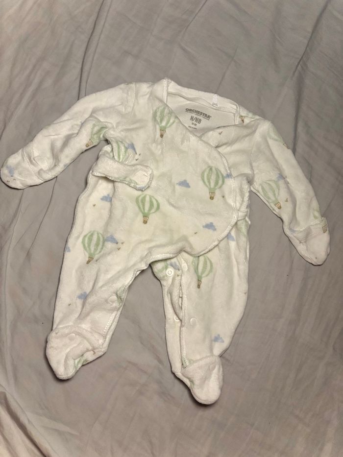 Lot 5 pyjamas naissance en velours/coton pour bébé garçon Orchestra - photo numéro 4