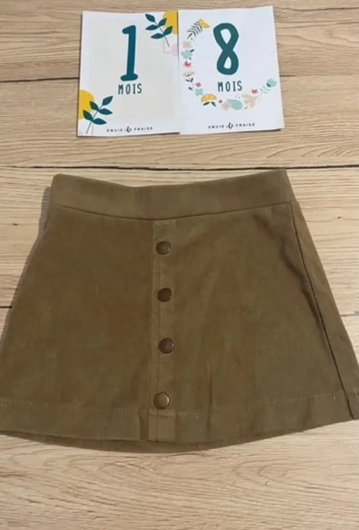 Jupe velours marron gémo 18 mois comme neuve