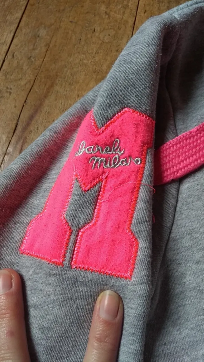 Gris sweat gris et rose taille 14 ans Cabaneli Milano - photo numéro 4
