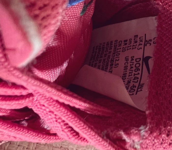 Baskets Nike air force 1 rose framboise taille 21 - photo numéro 7
