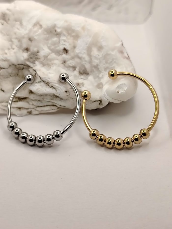 Bague anti-stress tournante en acier inoxydable – Unisexe, élégante et durable 💍 - photo numéro 3