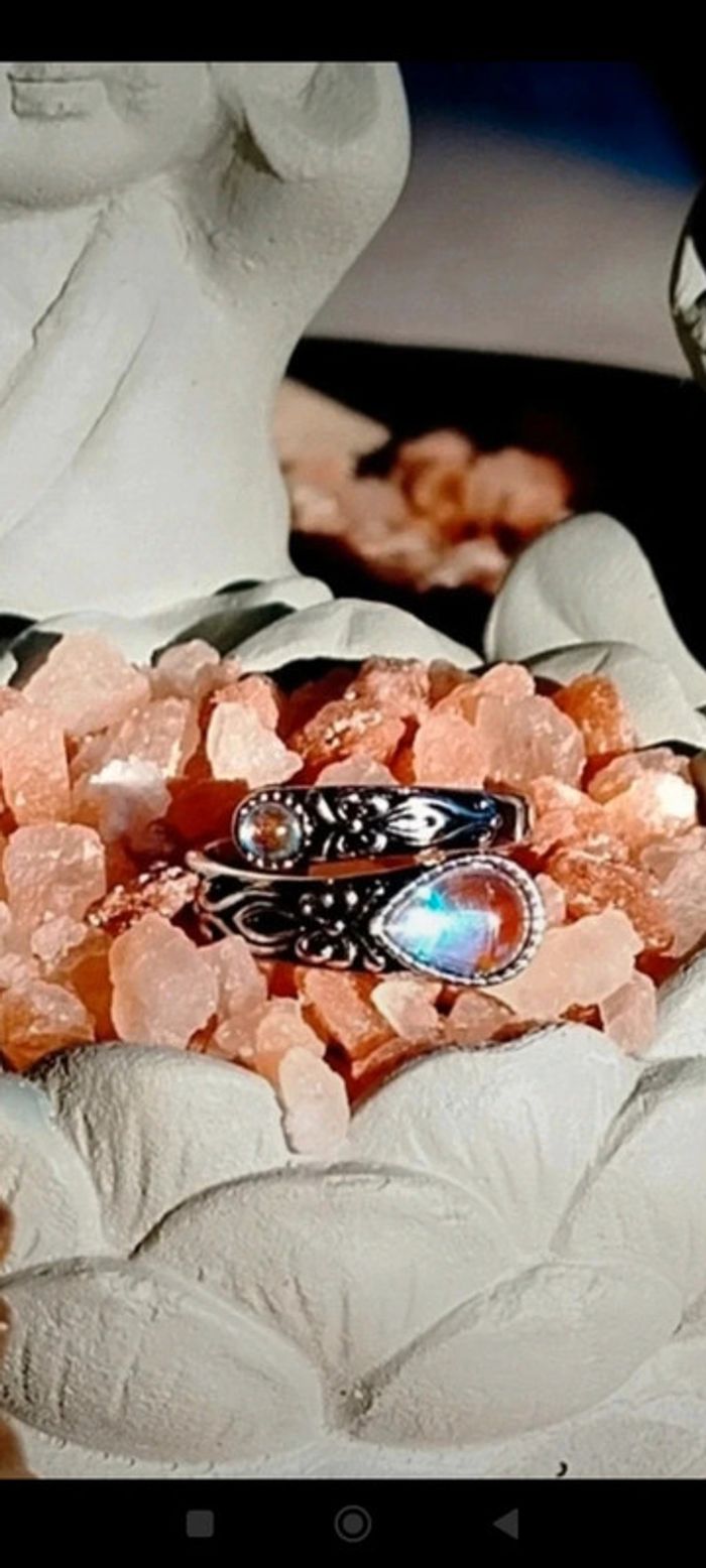 Bague Élégance Lunaire 🌜 Argent Massif & Pierre de Lune Envoûtante - photo numéro 5