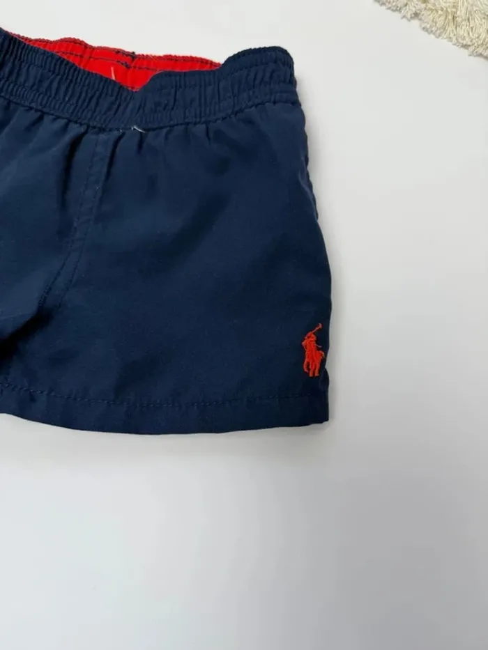Short maillot de bain bébé garçon Ralph Lauren marine et rouge neuf - photo numéro 3