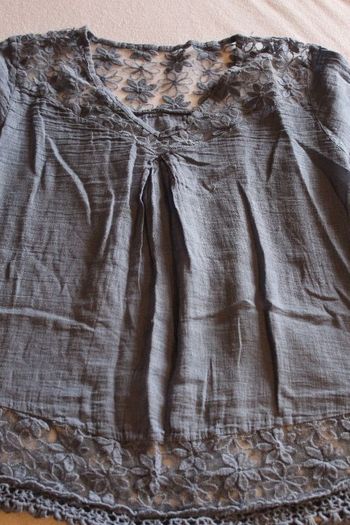 Chemise femme manches courte el lin et coton