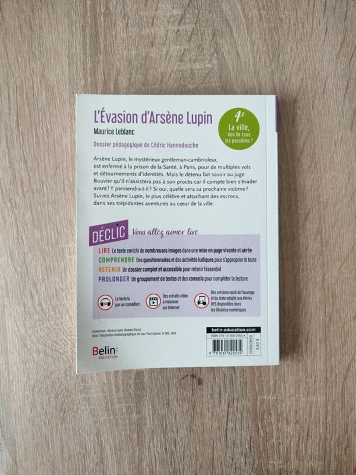 Livre l'évasion d'Arsène Lupin - photo numéro 4