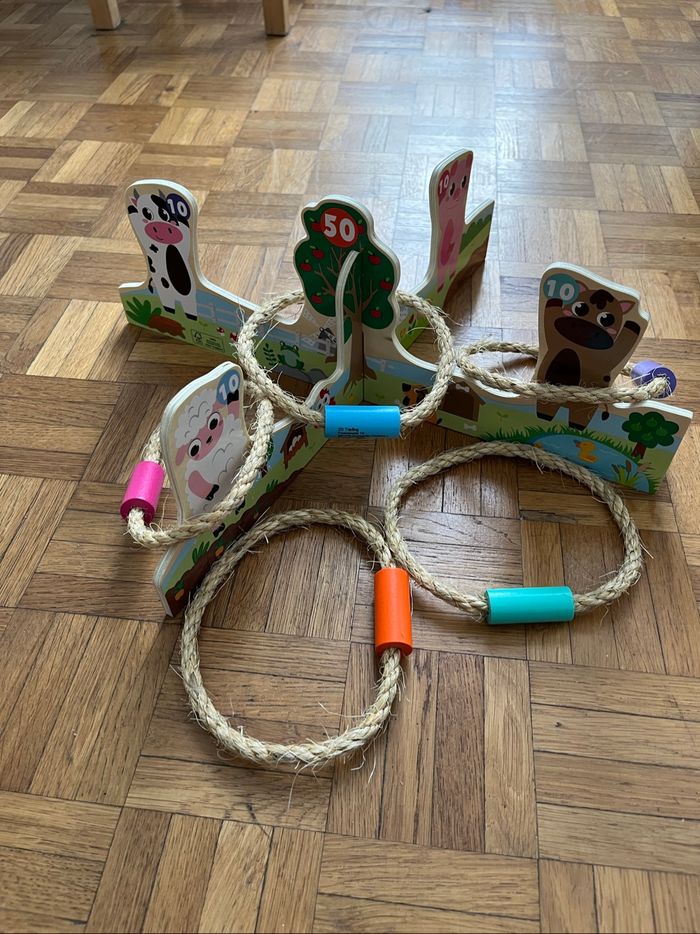 Set de lancer d’anneaux Animaux en bois - photo numéro 5