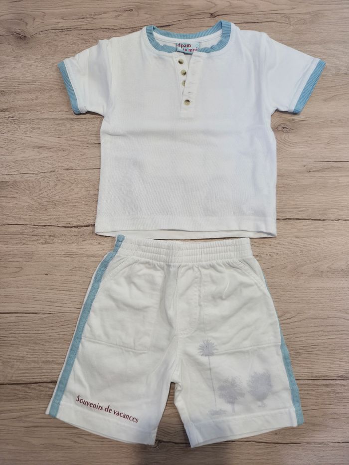 Ensemble short et tee-shirt, Du pareil au même, 18 mois