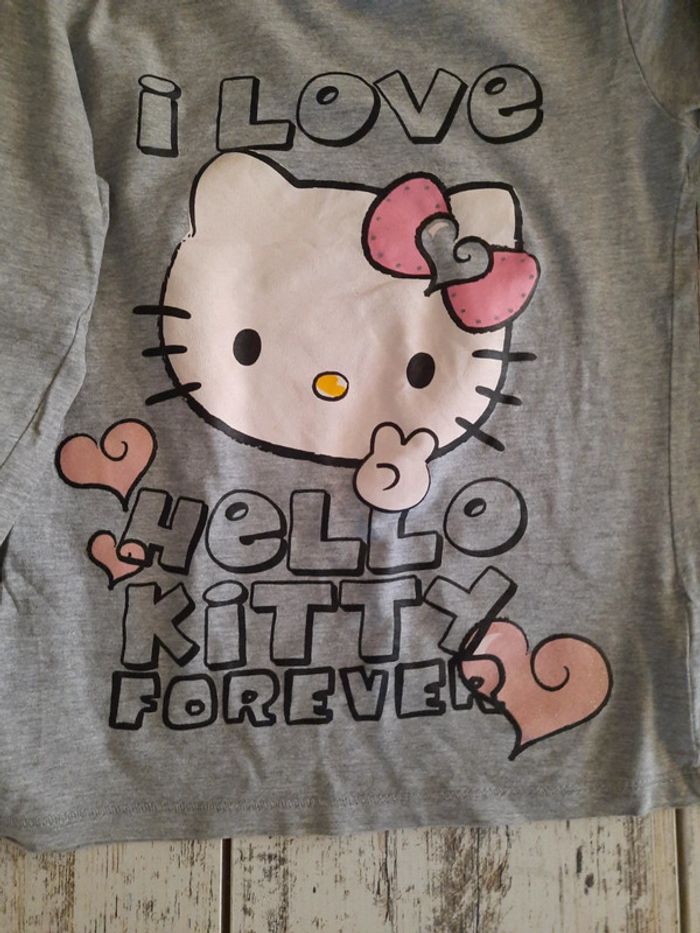 T-shirt manches longues hello Kitty disant - photo numéro 3