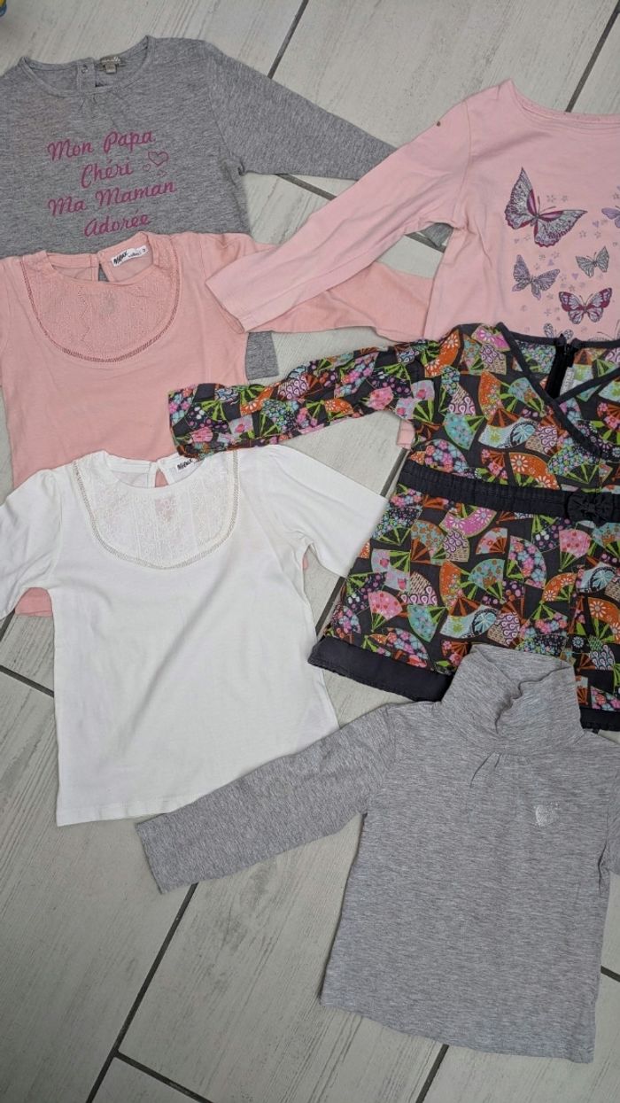 Lot t-shirt manches longues 3 ans