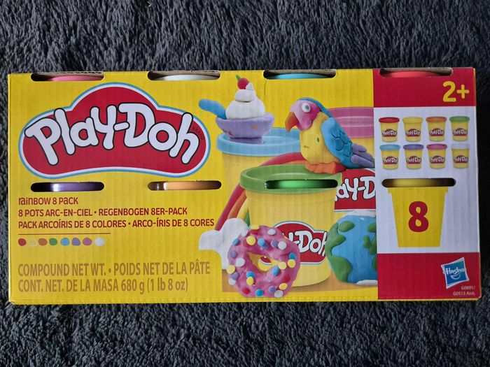Play-Doh 8 Couleurs Arc-en-Ciel, Pots de pâte à Modeler de 85 g
