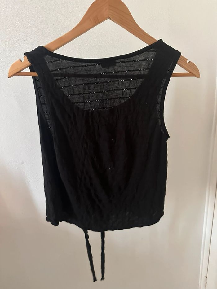 Débardeur noir à noeud - photo numéro 2