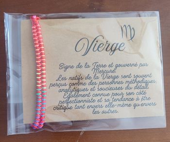 Cadeau signe astrologique avec bracelet