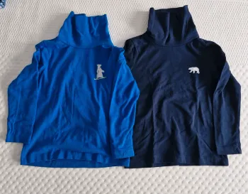 Sous-pulls - t-shirt manches longues col roulé x2
