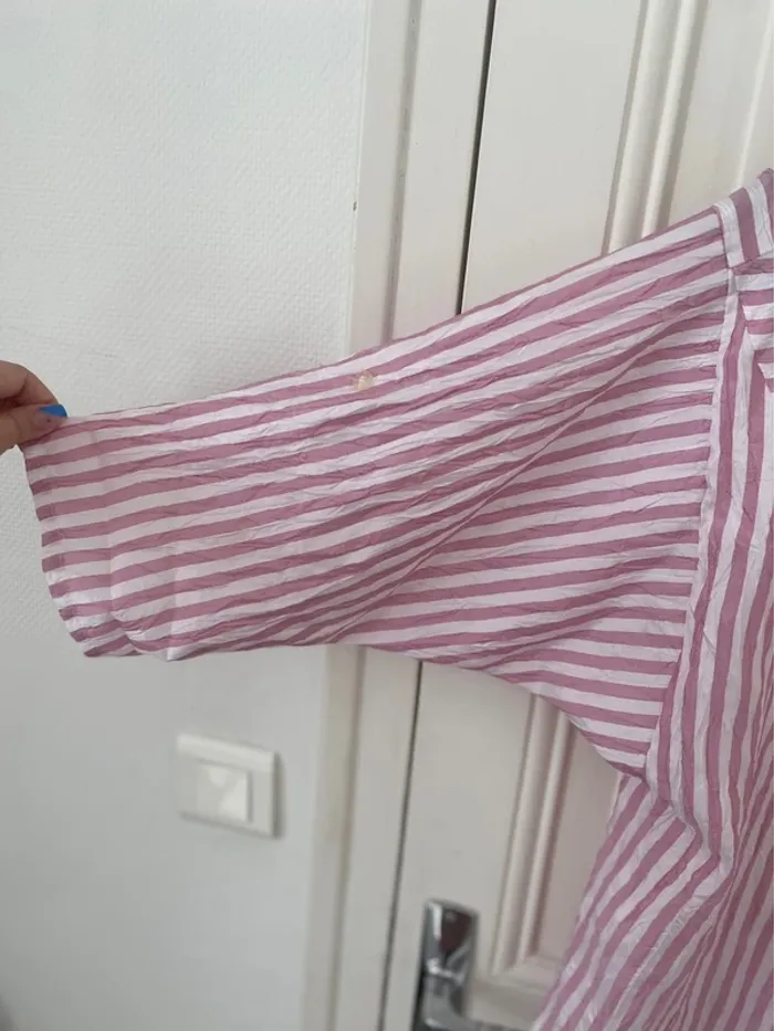Chemise à rayures rose - photo numéro 4