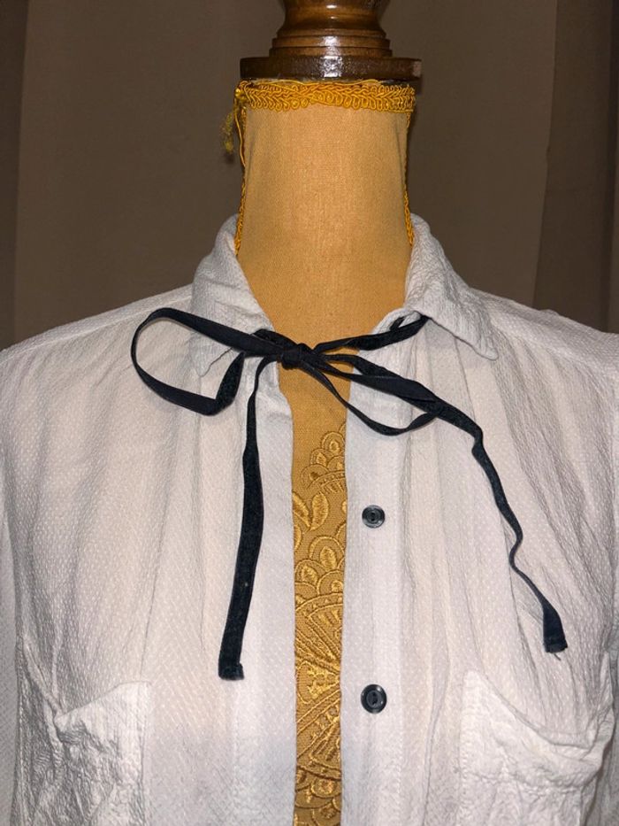 Chemise blanche lien noir promod 38 - photo numéro 2