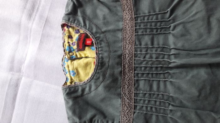 Ribe kaki manches courtes Catamini 12 mois - photo numéro 3