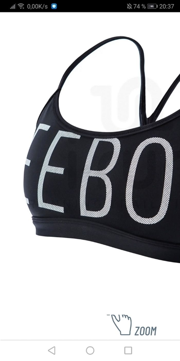 BRASSIÈRE de SPORT REEBOK T. L neuve Noir - photo numéro 5