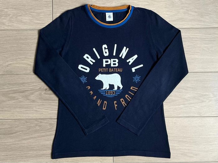 Lot de 4 t-shirts sérigraphiés Petit bateau T-10 ans - photo numéro 4