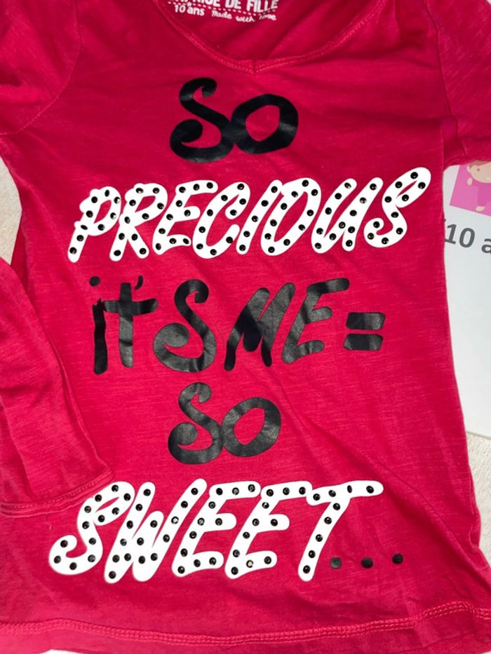 Tee shirt caprice de fille 10 ans - photo numéro 2