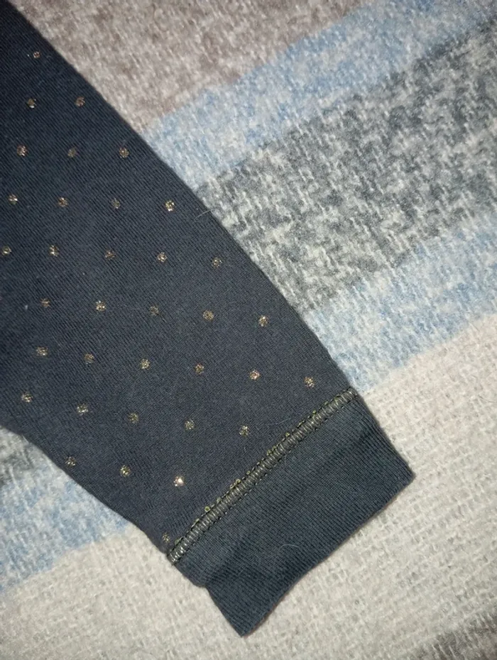 Legging chaud noir à paillettes 6 mois - photo numéro 3