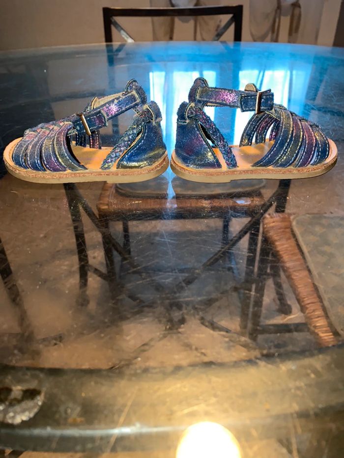 Sandales reflets irisés, taille 18, Freemouss. - photo numéro 4