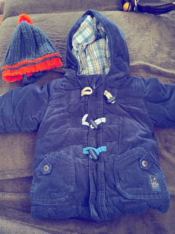 Manteau et bonnet Obaibi 3 mois