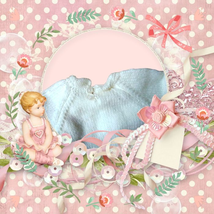 Pull pour bébé fille taille 3 mois fait main - photo numéro 3