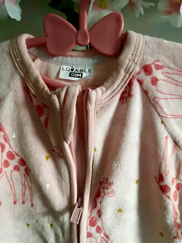 Surpyjama girafe sans/avec pieds Dim taille 3 mois comme neuf - photo numéro 4