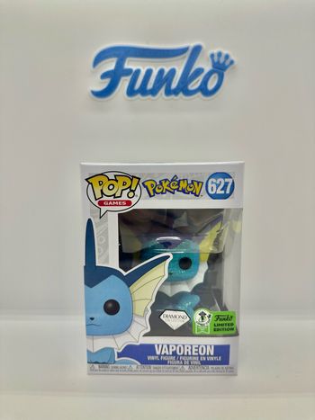 Funko Pop Pokemon Vaporeon 627 Diamond SDCC 2021 HARD STACK