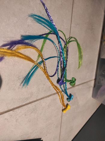 Lot de 4 tresses barrettes avec strass