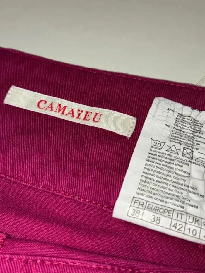 Jupe fuschia – Camaïeu – Taille 38 - photo numéro 2