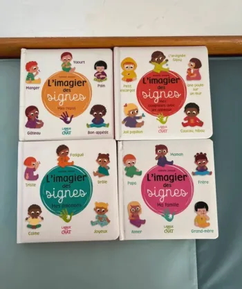 Lot de 4 livres L’imagier des signes en  bon état