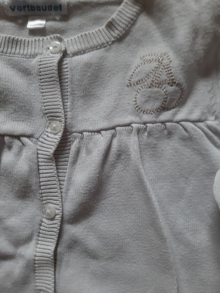 gilet blanc en coton fille - cerises - Vertbaudet - 3 ans - photo numéro 3