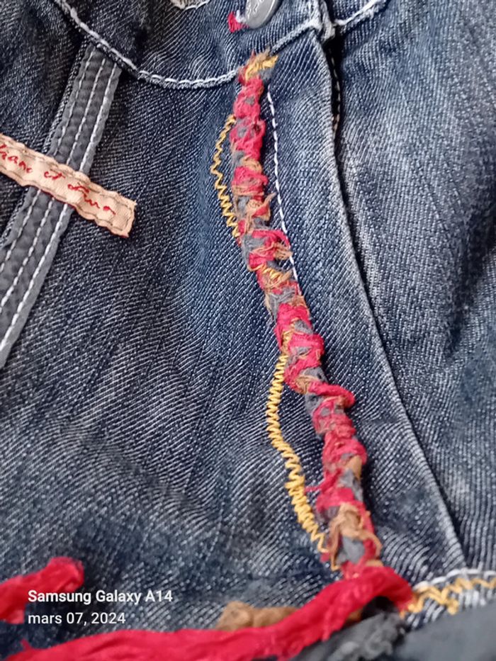 Jupe bimatiere à volants bleu fille 10 ans Eliane et Lena - photo numéro 14